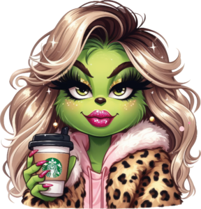 Coffee Grinch Girl